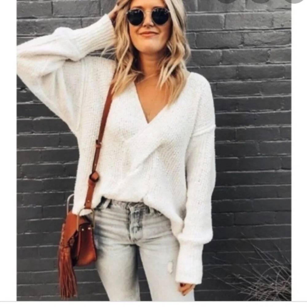 Free People Coco Orange Knit Sweater